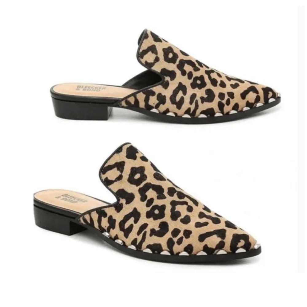 Stylish … ultra sexy BLEECKER & BOND leopard mule slides. Size 8.5